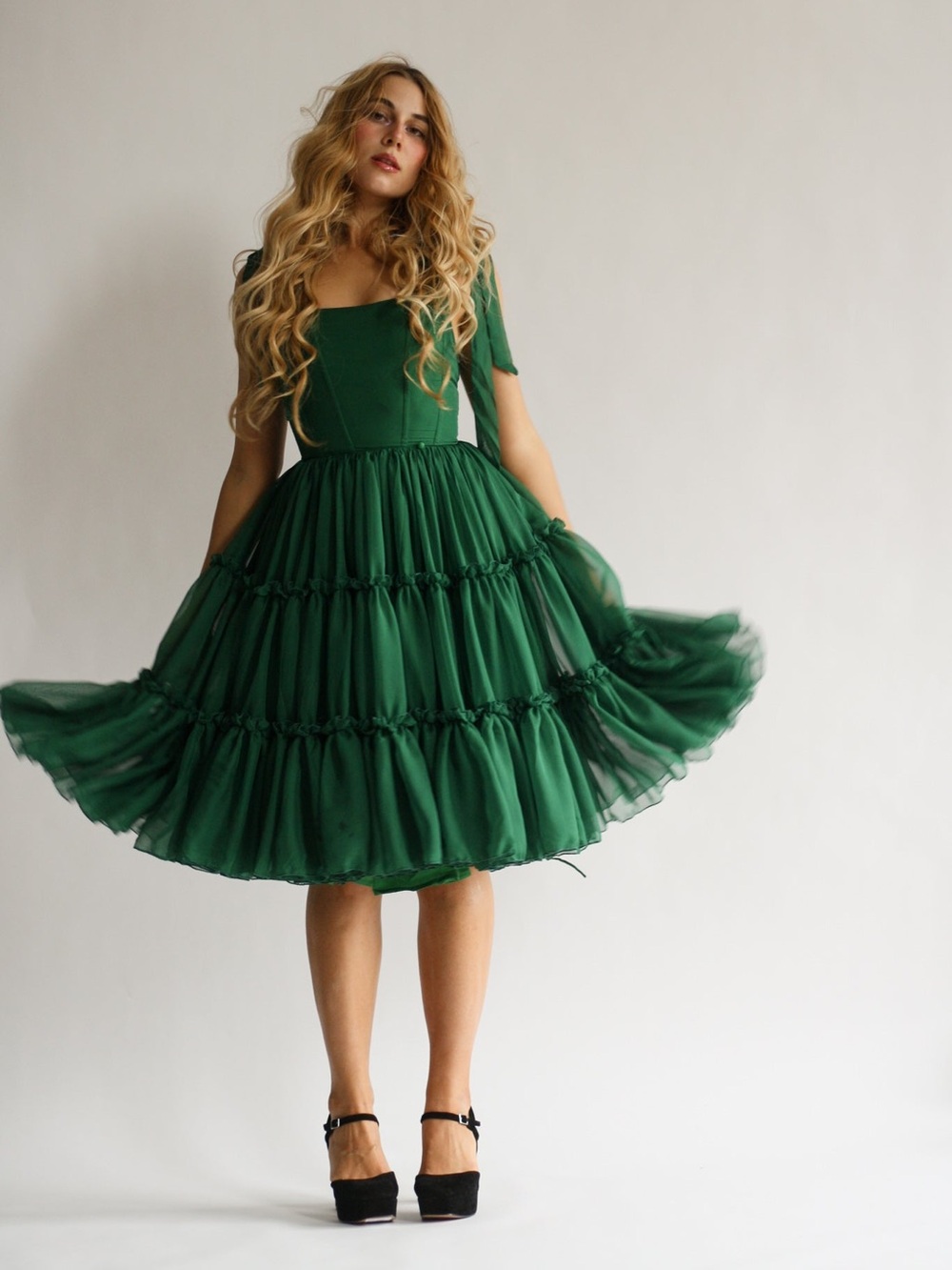 wild rose & sparrow evergreen siena dress
